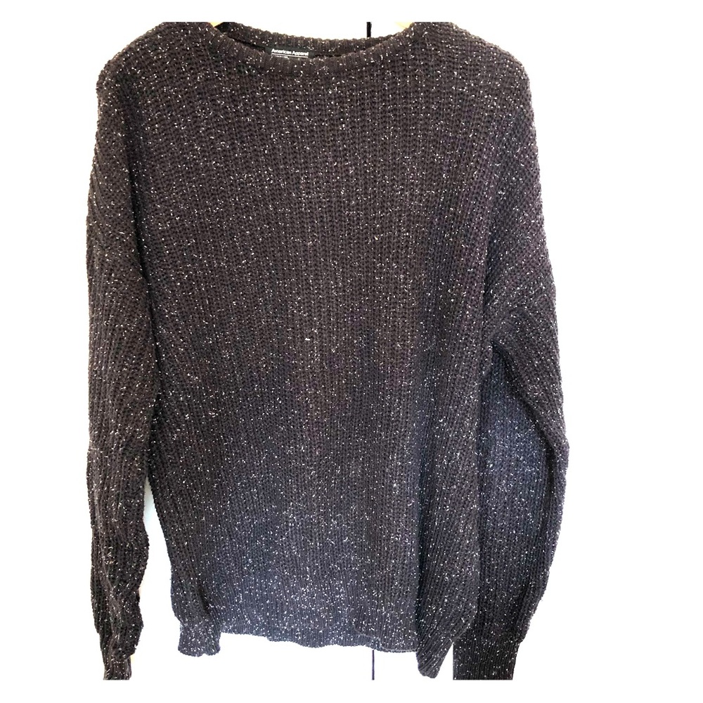 American Apparel black knit crew neck sweater